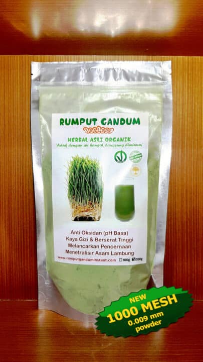 Rumput Gandum Instant Bubuk Ekstrak Rumput Gandum terbaik di Indonesia Wheatgrass Powder 200g Product