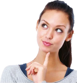 Girl Thinking About Gluten Food Products